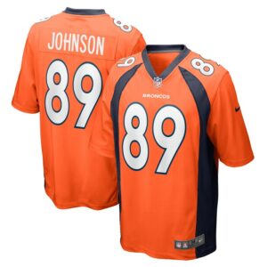 Brandon Johnson Denver Broncos Game Player Jersey - Orange