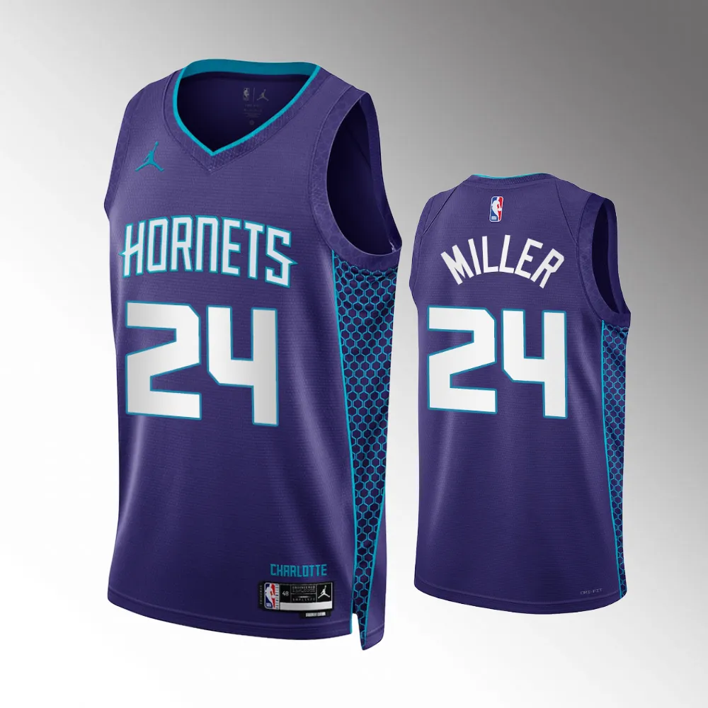 Brandon Miller #24 Statement Edition Charlotte Hornets 2023 Nba Draft Jersey - Purple