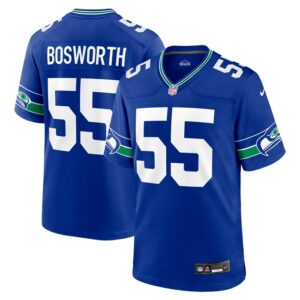 Brian Bosworth Seattle Seahawks Throwback Retired Player Game Jersey - Royal