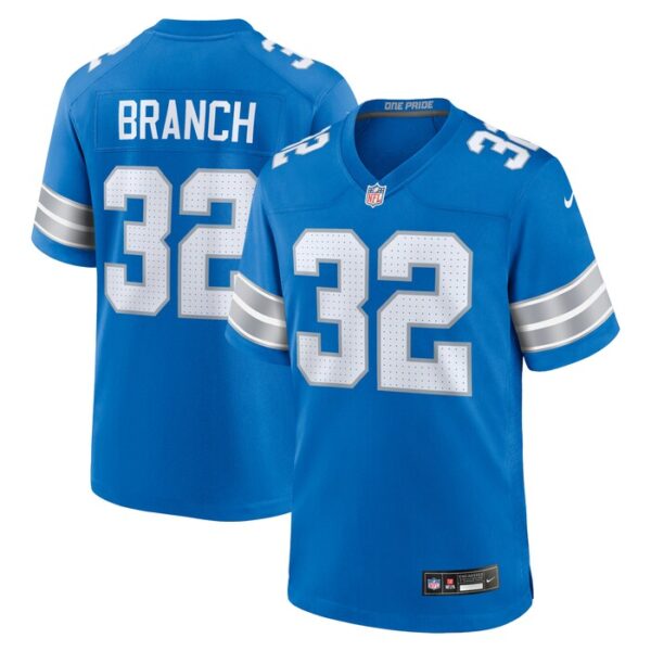 Brian Branch Detroit Lions Game Jersey - Blue