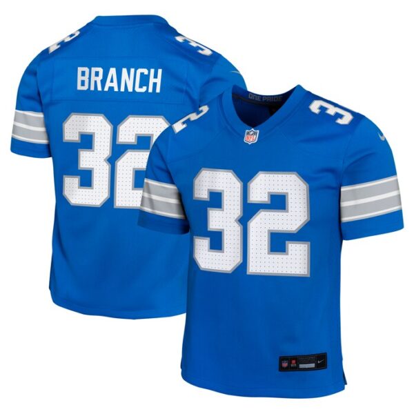 Brian Branch Detroit Lions Youth Team Player Game Jersey - Blue