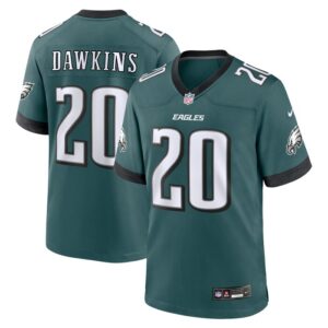 Brian Dawkins Philadelphia Eagles Team Game Jersey - Midnight Green