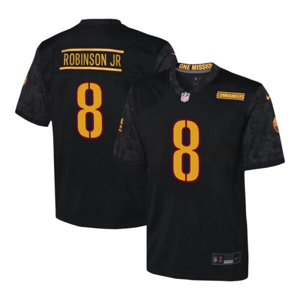 Brian Robinson Jr. Washington Commanders Youth Game Jersey - Black