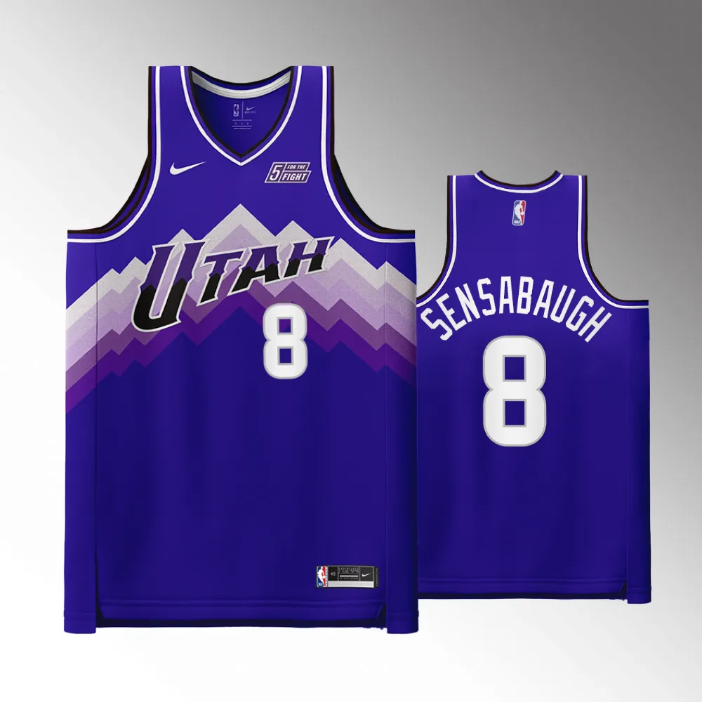 Brice Sensabaugh #8 Swingman Utah Jazz 2023-24 City Edition Jersey - Purple