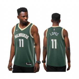 Brook Lopez Milwaukee Bucks Green Icon 2020-21 Jersey