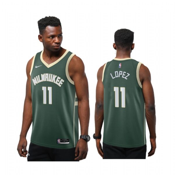 Brook Lopez Milwaukee Bucks Green Icon 2020-21 Jersey