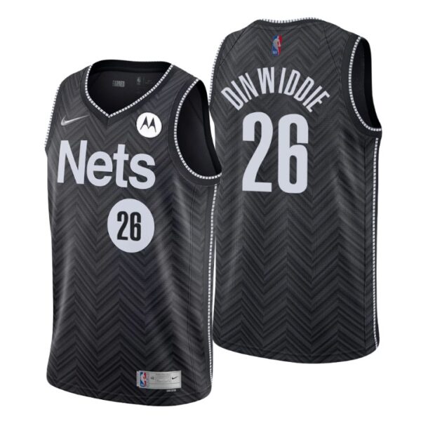 Brooklyn Nets Earned Edition #26 Spencer Dinwiddie Black Swingman Jersey