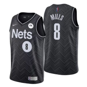 Brooklyn Nets Earned Edition #8 Patty Mills Black Swingman Jersey