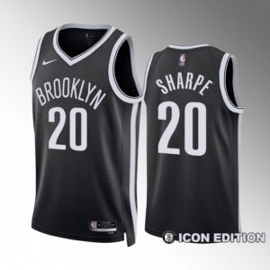 Brooklyn Nets Icon Edition Day'Ron Sharpe Black #20 Jersey 2022-23 Swingman