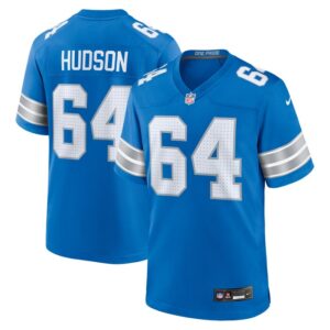 Bryan Hudson Detroit Lions Game Jersey - Blue