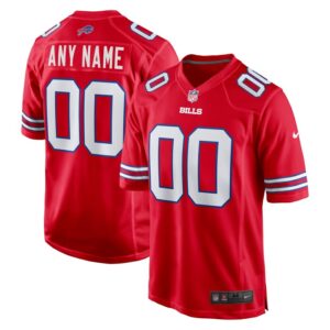 Buffalo Bills Alternate Custom Game Jersey - Red