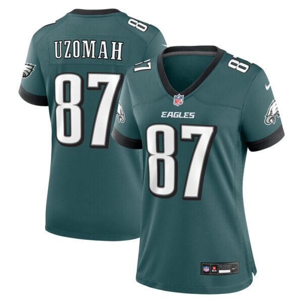 C.J. Uzomah Philadelphia Eagles Women Team Game Jersey - Midnight Green