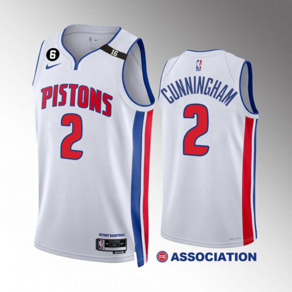 Cade Cunningham 2022-23 Detroit Pistons White #2 Association Edition Jersey Swingman