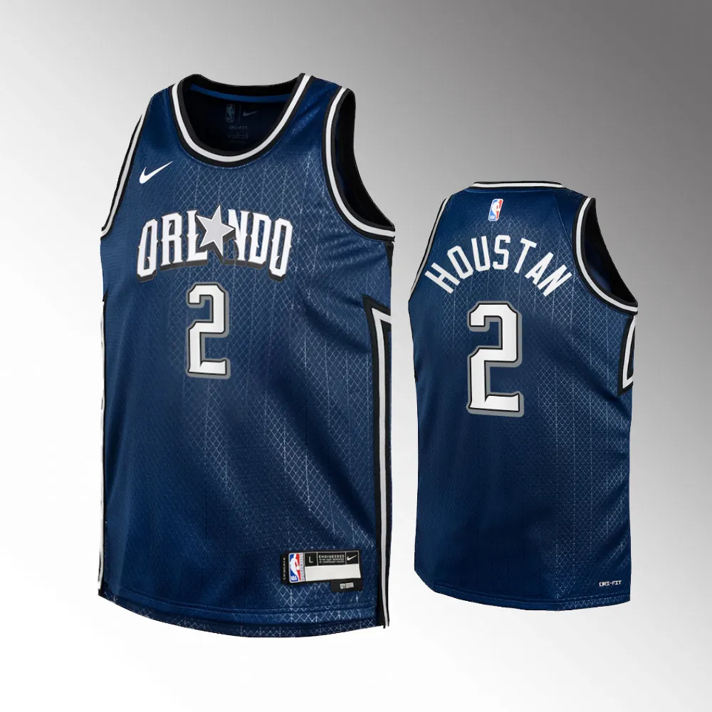 Caleb Houstan #2 Orlando Magic 2023-24 City Edition Navy Swingman Youth Jersey