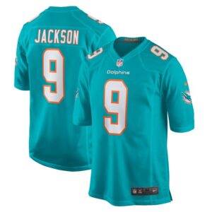 Calvin Jackson Miami Dolphins Home Game Player Jersey - Aqua