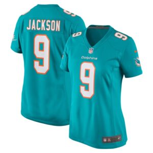 Calvin Jackson Miami Dolphins Women Home Game Player Jersey - Aqua