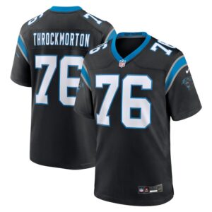 Calvin Throckmorton Carolina Panthers Team Game Jersey - Black