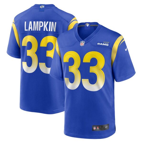 Cam Lampkin Los Angeles Rams Game Jersey - Royal