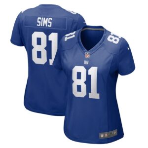 Cam Sims New York Giants Women Team Game Jersey - Royal