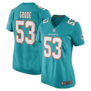 Cameron Goode Miami Dolphins Women Game Player Jersey - Aqua