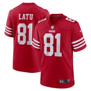 Cameron Latu San Francisco 49ers Team Game Jersey - Scarlet