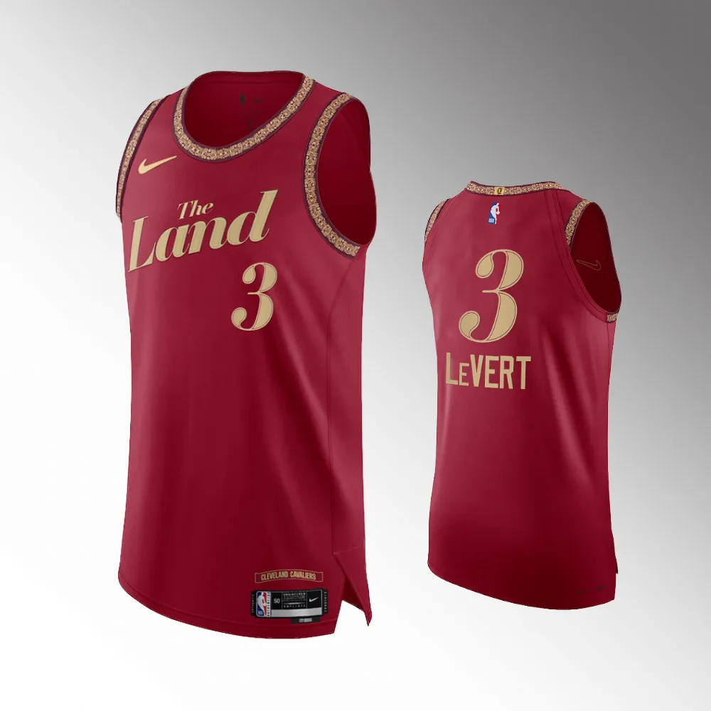 Caris LeVert #3 City Edition Cleveland Cavaliers 2023-24 Jersey - Wine