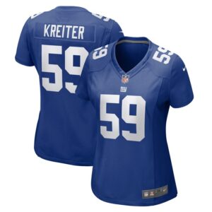 Casey Kreiter New York Giants Women Team Game Jersey - Royal