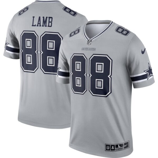 CeeDee Lamb Dallas Cowboys Inverted Legend Jersey - Gray