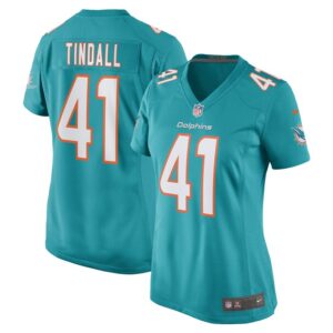 Channing Tindall Miami Dolphins Women Game Player Jersey - Aqua