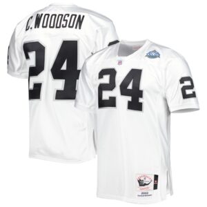 Charles Woodson Las Vegas Raiders 2002 Mitchell & Ness Throwback Retired Player Jersey - White