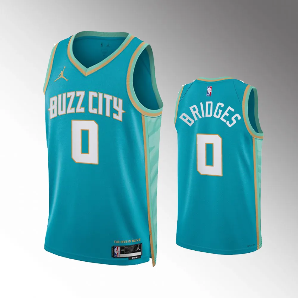 Charlotte Hornets City Edition Teal 2023-24 #0 Miles Bridges Jersey