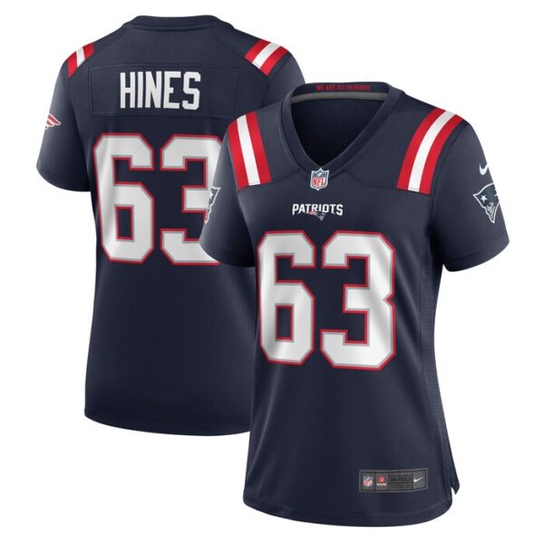 Chasen Hines New England Patriots Women Game Player Jersey - Navy