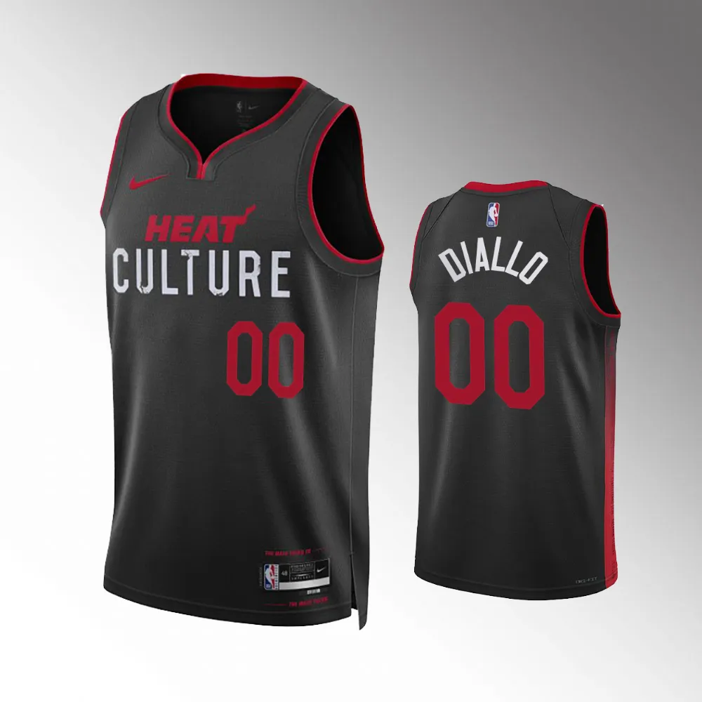 Cheick Diallo #00 Swingman Miami Heat 2023-24 City Edition Jersey - Black