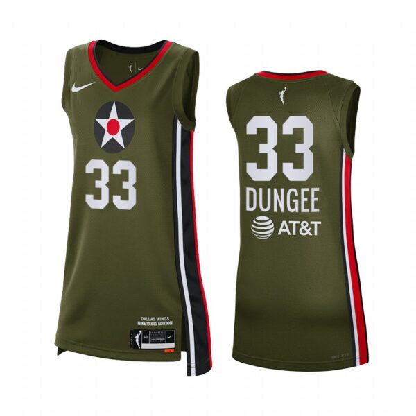 Chelsea Dungee Dallas Wings Rebel Edition 2021 Victory Green Jersey WNBA