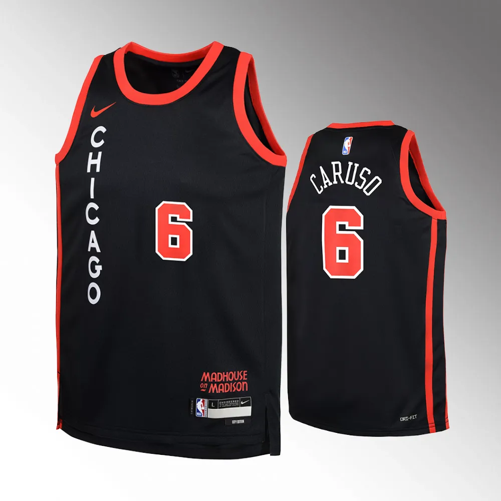 Chicago Bulls #6 Alex Caruso Youth 2023-24 City Edition Black Swingman Jersey