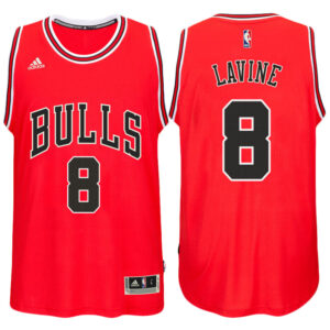 Chicago Bulls #8 Zach LaVine 2017-18 Road Red New Swingman Jersey