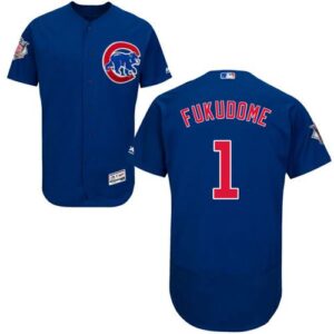 Chicago Cubs #1 Kosuke Fukudome Blue Flexbase Collection Stitched MLB Jersey