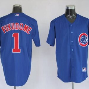 Chicago Cubs #1 Kosuke Fukudome Stitched Blue MLB Jersey