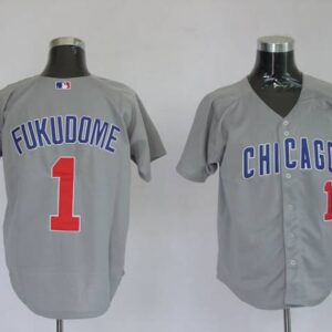 Chicago Cubs #1 Kosuke Fukudome Stitched Grey MLB Jersey