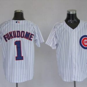 Chicago Cubs #1 Kosuke Fukudome Stitched White MLB Jersey