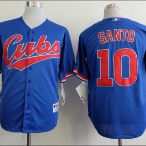 Chicago Cubs #10 Ron Santo Blue 1994 Turn Back The Clock Stitched MLB Jersey