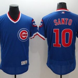 Chicago Cubs #10 Ron Santo Blue Flexbase Collection Cooperstown Stitched MLB Jersey