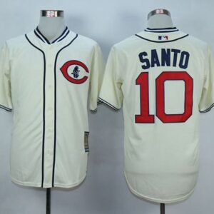 Chicago Cubs #10 Ron Santo Cream 1929 Turn Back The Clock Stitched MLB Jersey