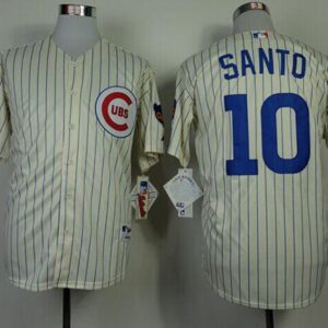 Chicago Cubs #10 Ron Santo Cream 1969 Turn Back The Clock Stitched MLB Jersey