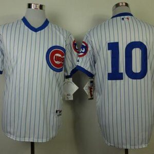 Chicago Cubs #10 Ron Santo White 1988 Turn Back The Clock Stitched MLB Jersey