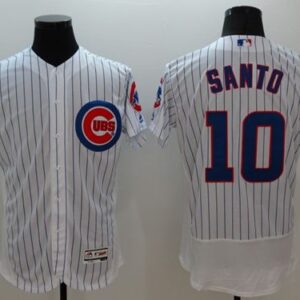 Chicago Cubs #10 Ron Santo White Flexbase Collection Stitched MLB Jersey