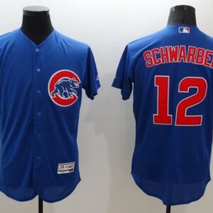 Chicago Cubs #12 Kyle Schwarber Blue Flexbase Collection Stitched MLB Jersey