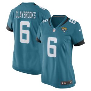 Chris Claybrooks Jacksonville Jaguars Women Game Player Jersey - Teal