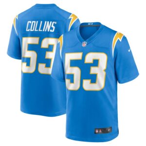 Chris Collins Los Angeles Chargers Team Game Jersey - Powder Blue