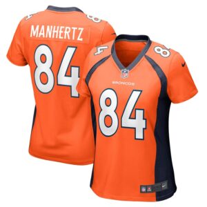 Chris Manhertz Denver Broncos Women Game Player Jersey - Orange